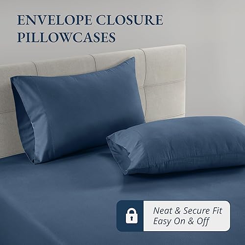 Miniatura 7 de LANE LINEN Sábana bajera ajustable 100% orgánica, tamaño Queen (+ fundas de almohada), suave y cómoda, totalmente elástica, regula la temperatura