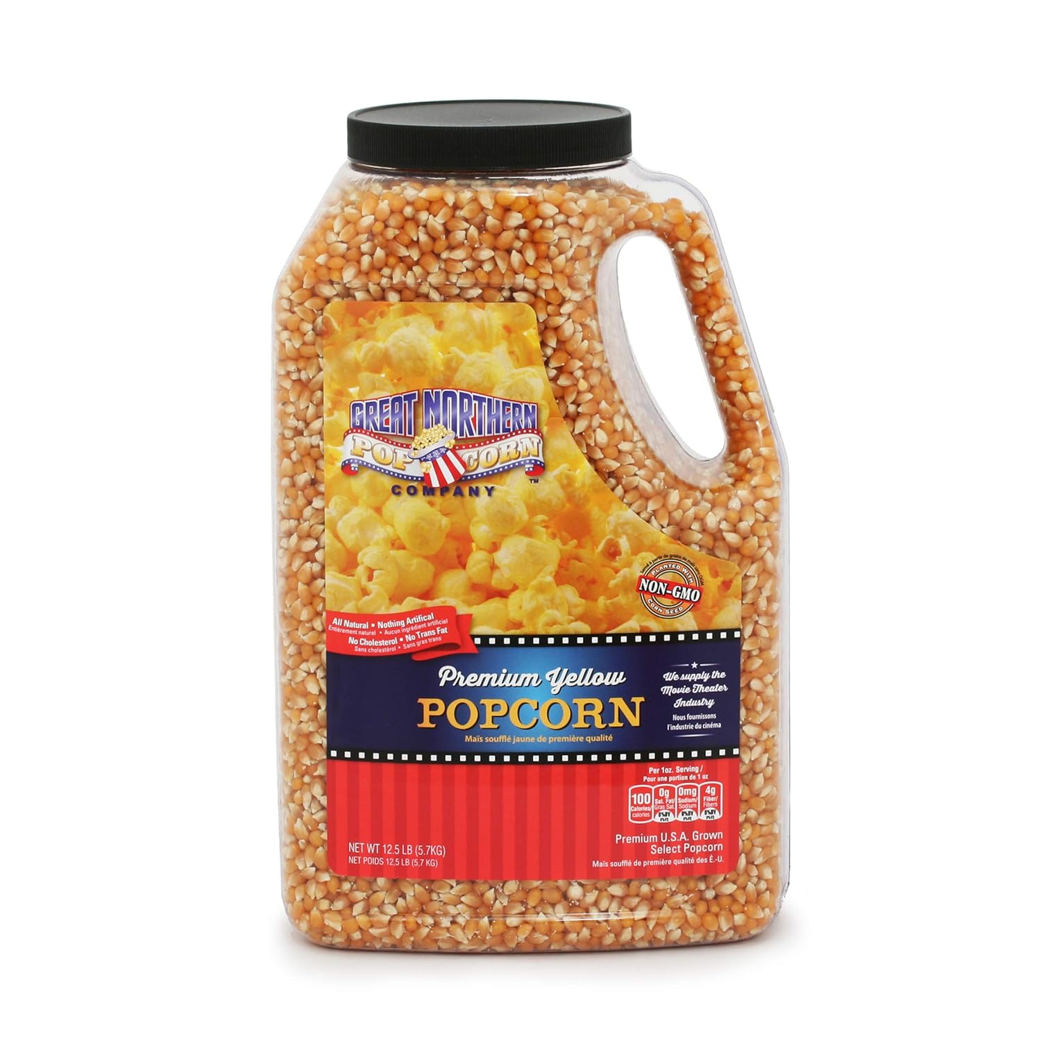 Yellow Popcorn Kernels 12.5 lb Bulk Jug of Gourmet