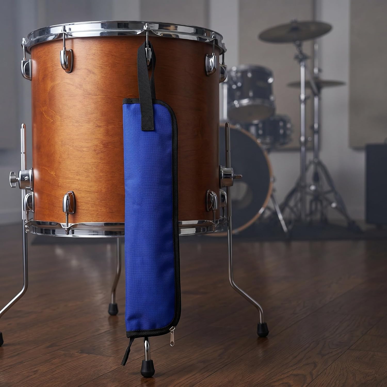 2pcs Drumstick Bags for Jazz Drum Set with Zippered Percussion Stick Holder Pouch Portable Compact Storage Case for Drumsticks Mallets Brushes Organized Lightweight Accessory
