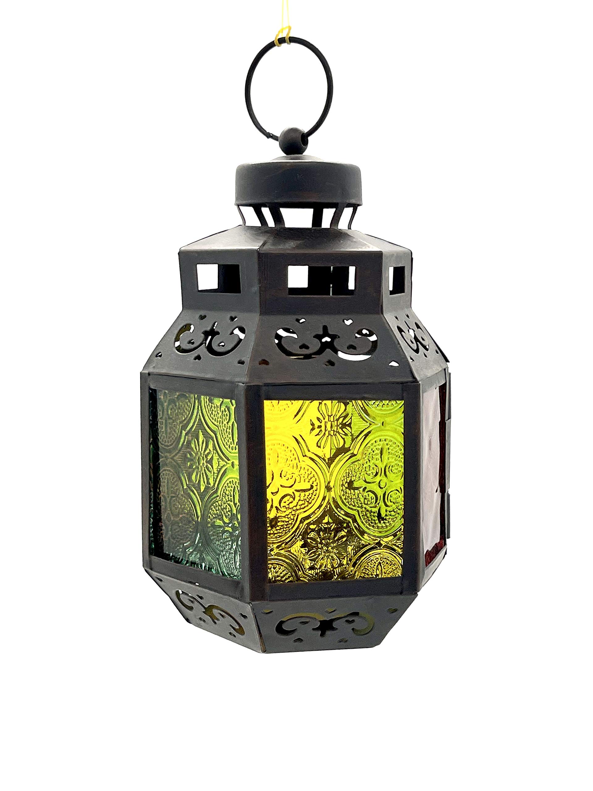 Willsea Ramadan Lanterns Candle Holders Arabic Eid Mubarak for Wall Hanging with Moroccan Style Candle Lantern for outdoor and patio decor