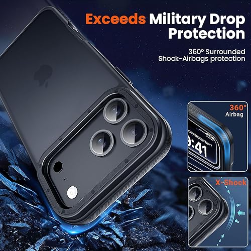 Miniatura 585 de Funda para iPhone 12, a prueba de golpes, para iPhone 12 Pro, protección contra caídas de grado militar, parte trasera dura, delgada, translúcida