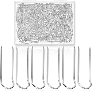 ASTER 50 Pieces U-Pins Sewing U-Pins Needlecrafts Pins Double Blocking Pin Stainless Steel U-Shaped Sewing Pins For Sewing Fabric Craft Decor(0.9 Inch