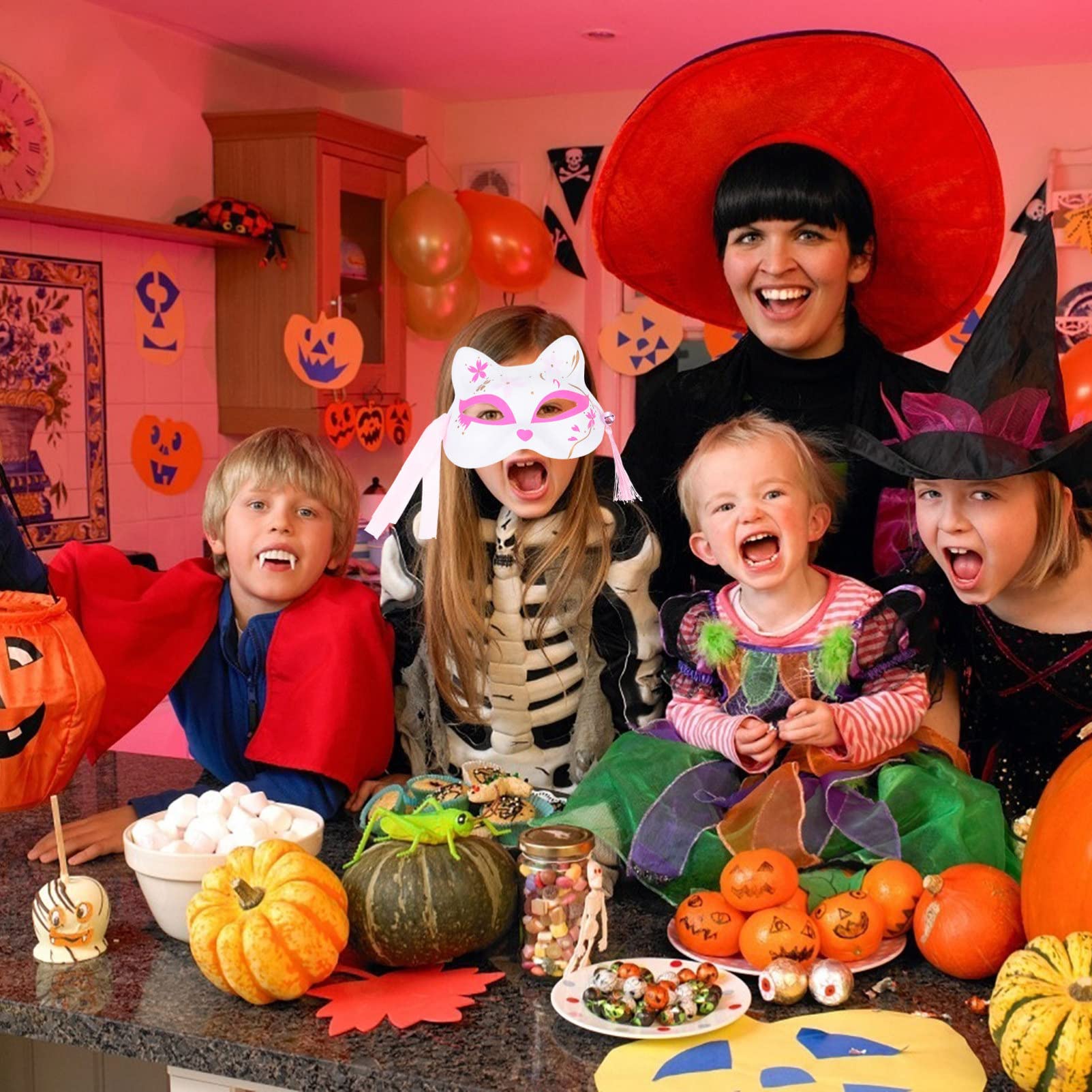 PRETYZOOM 2pcs Fox Mask Plastic Accessories Child Animal