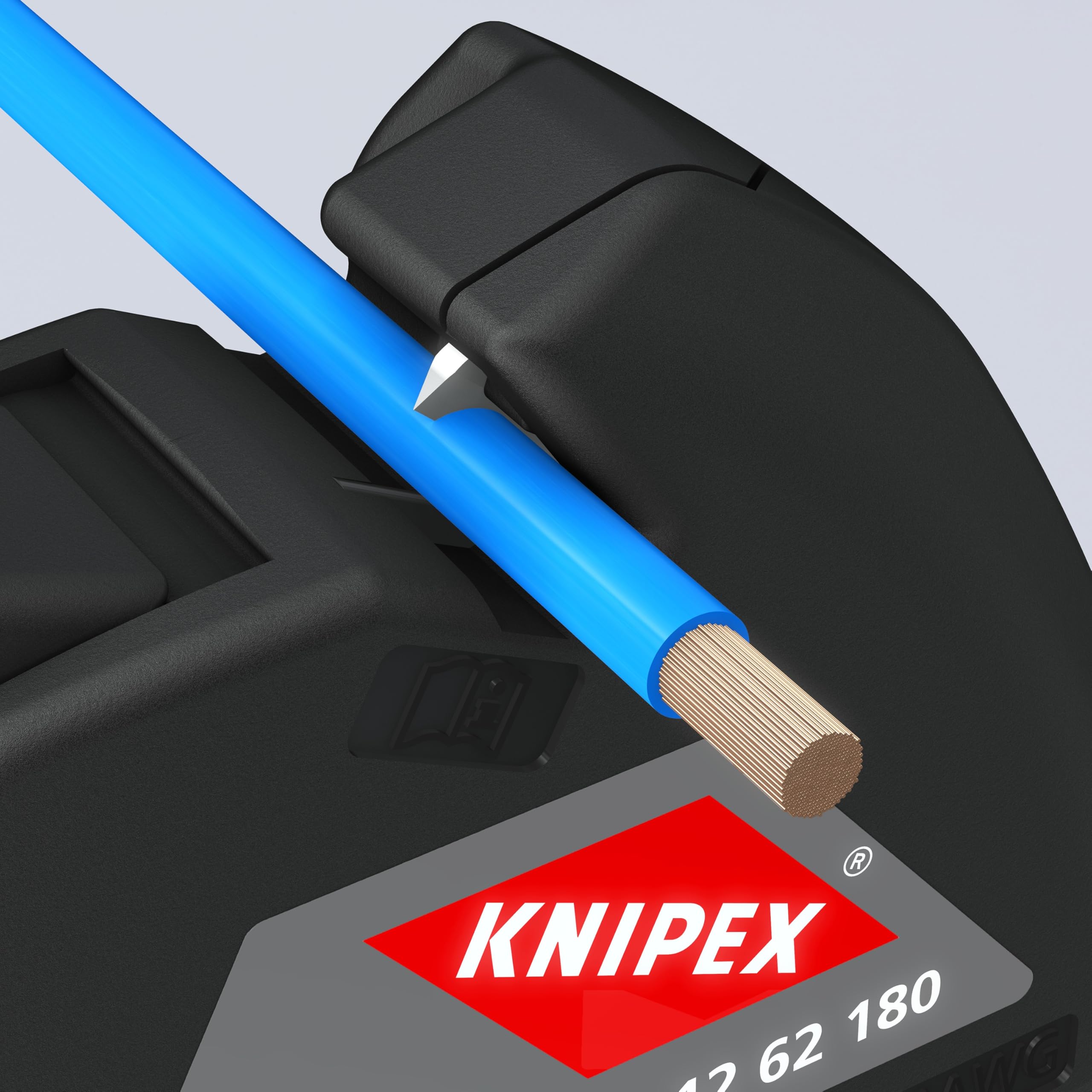 KNIPEX ComStrip Szczypce automatyczne do ściągania izolacji 180 mm, 12 62 180 | Automatyczna regulacja szczypiec do ściągania izolacji Knipex
