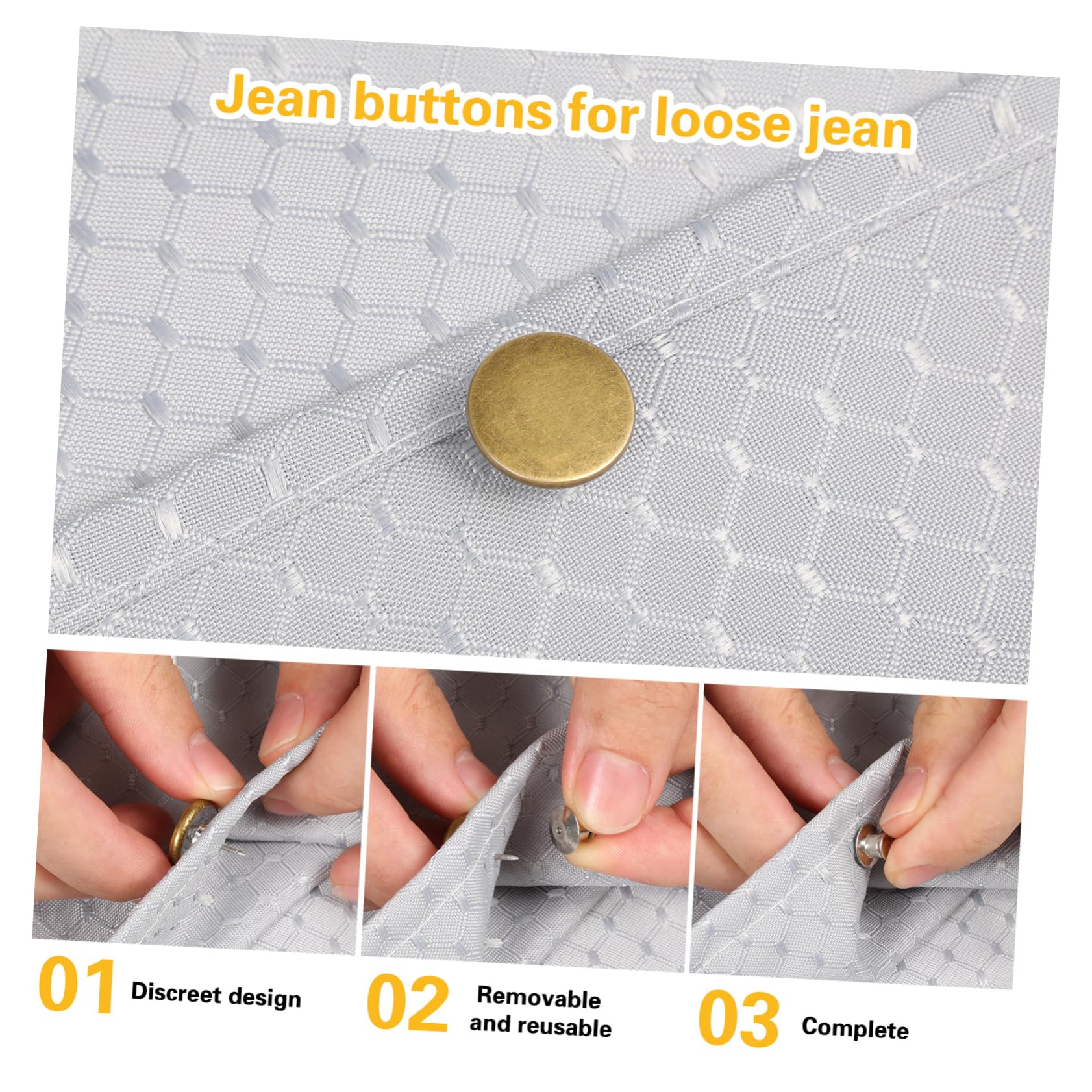 OSALADI 4 Set Bottone in Vita Tenditore Blu Cucire Pantaloni Bottone Dei Jeans Affrettato Tenditori Sostituzione Clip Per Stringere La Vita Stringi Bottoni Jeans Lega Di Zinco 30 Pezzi*4