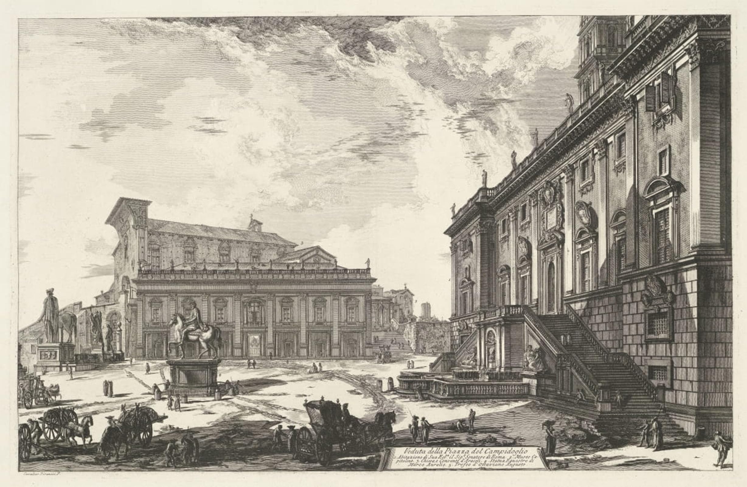 SERENDIPITP Vintage Picture Print on Canvas Wall Art Poster Famous Artist by Battista Piranesi Artwork Print Poster for Wall Decor 60x90cm