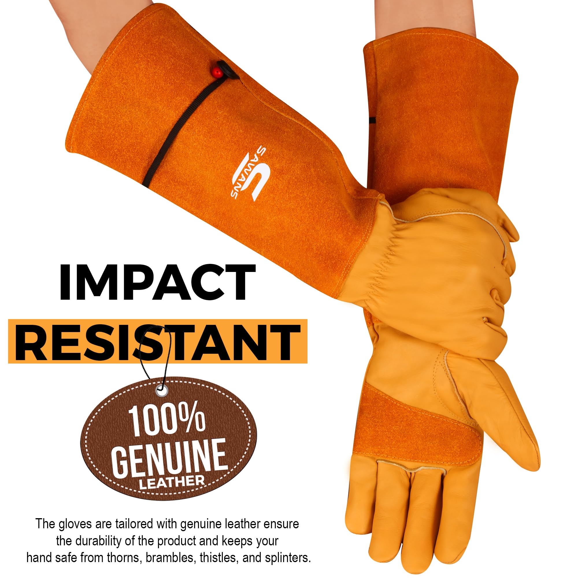 Guanti Da Lavoro In Pelle Di Capra E Cotone