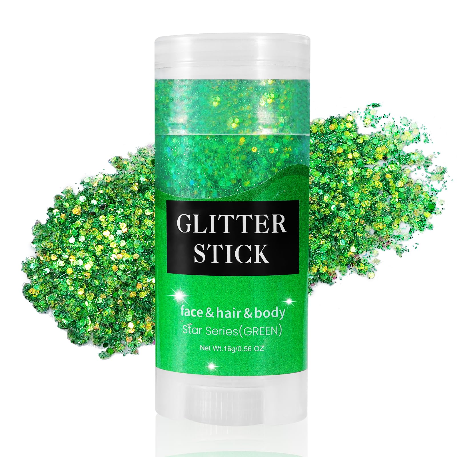 Green Body Glitter Stick, Halloween Face Hair Glitter, Mardi Gras Festival Rave Outfits f…