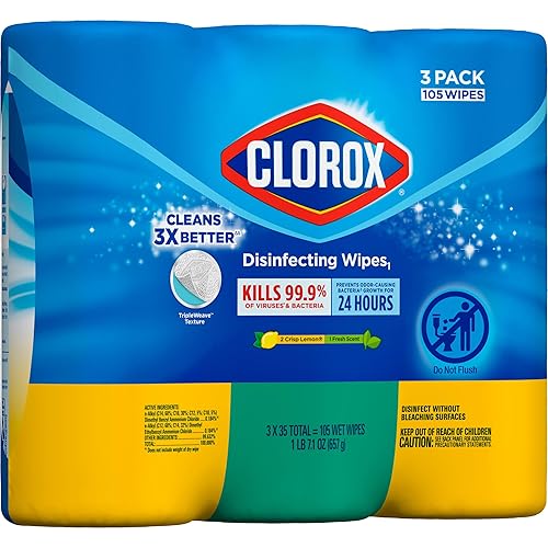 Miniatura 9 de Clorox 30112 - Toallitas desinfectantes, aroma fresco a limón (525 unidades)