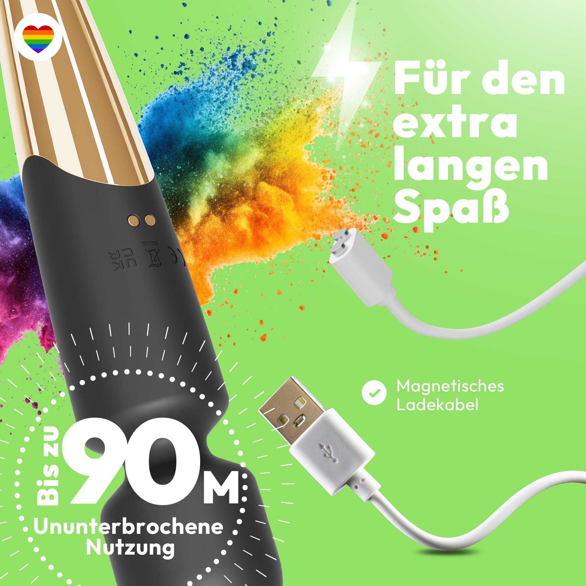 Magic Wand Vibrador Inalámbrico para Mujeres – Varilla de masaje con estimulación del clítoris y batería – 10 modos, juguete sexual para parejas y solos