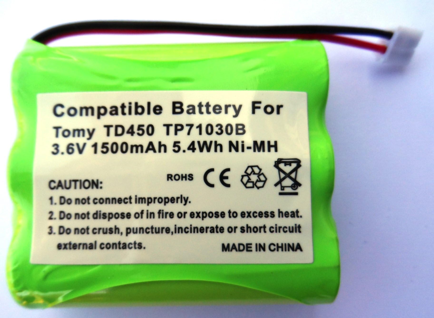 Tomy Digital TD450 TDV450 Baby Monitor Rechargeable Battery TP71030B 3.6V