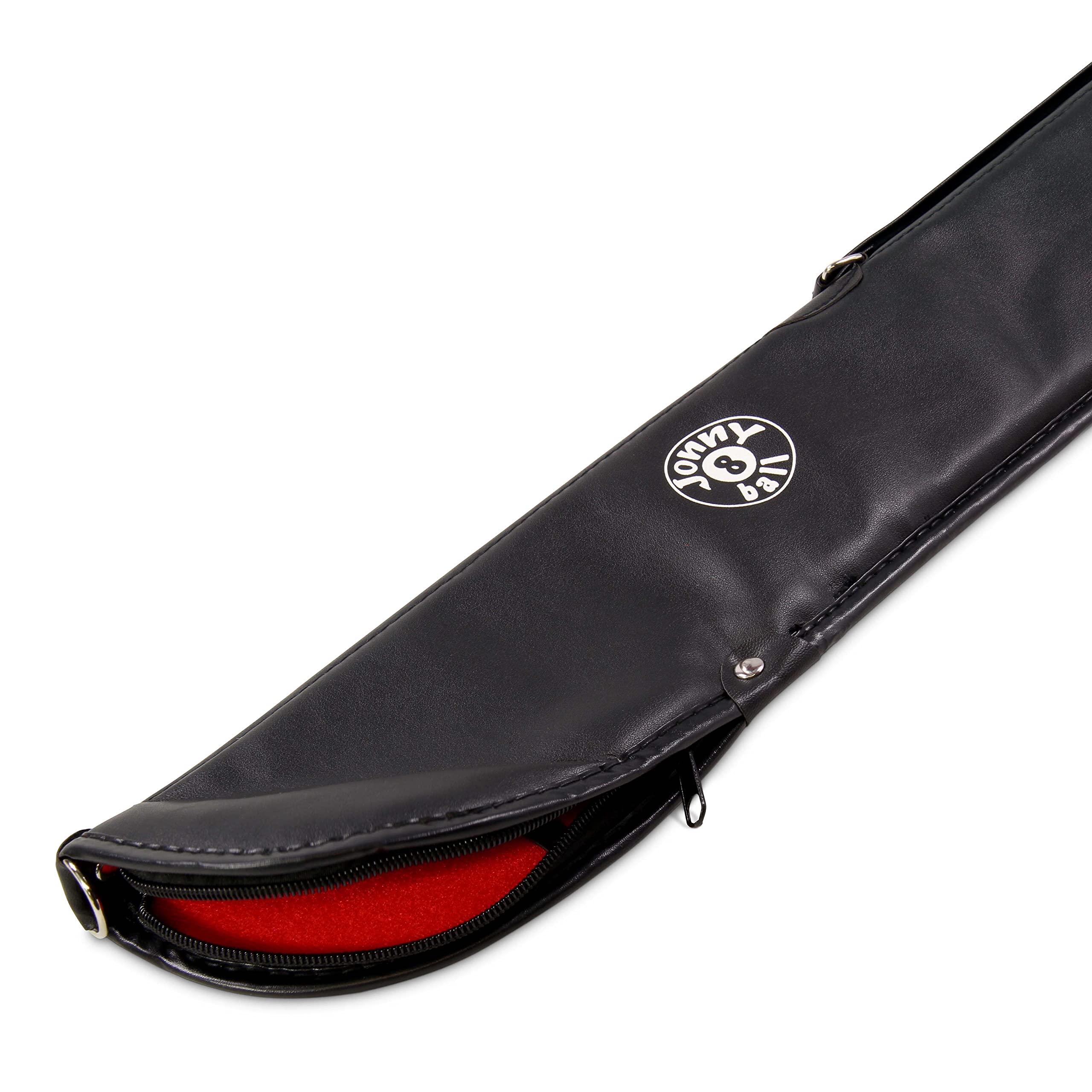 Jonny 8 Ball Heavy Duty Vinyl Soft Snooker or Pool Cue Case for 2 Piece Centre Jointed Cues