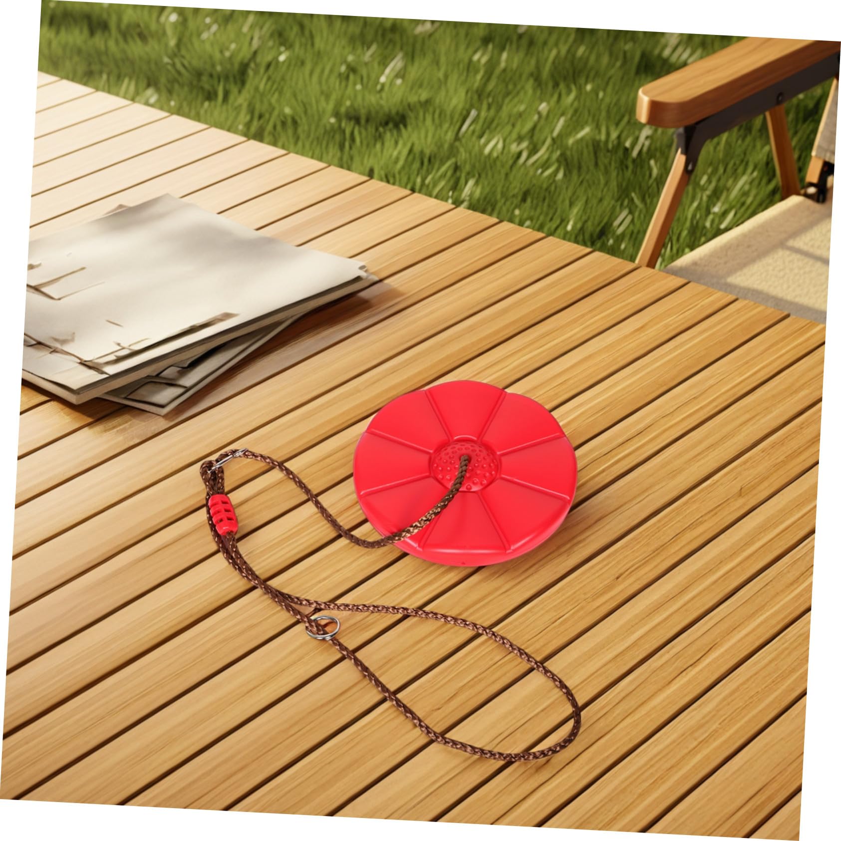 Petal Outdoor Tree Swing Set for Plastic Disc Swing with Adjustable Height Easy Installation Backyard Playground Equipment for Children