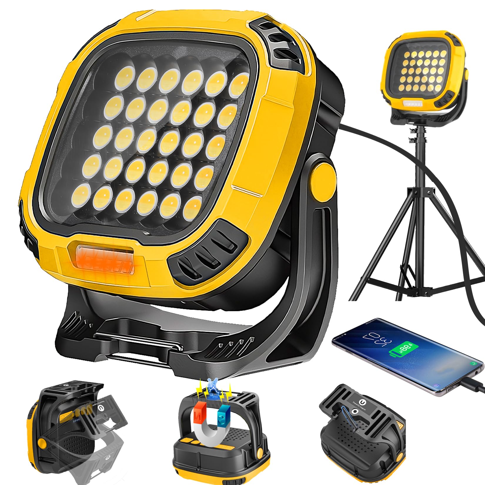 Amazon.co.jp: 投光器 LED作業灯 ランタン 集魚灯 6000mAH 4000LM 超高