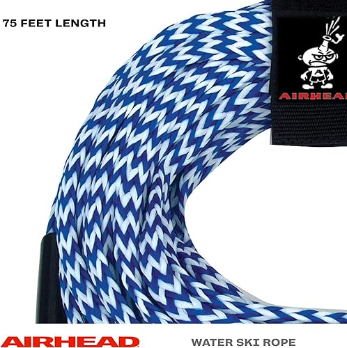 Miniatura 2 de Airhead Cuerda de esquí acuático mango con agarre para tractor 1 sección 75 pies