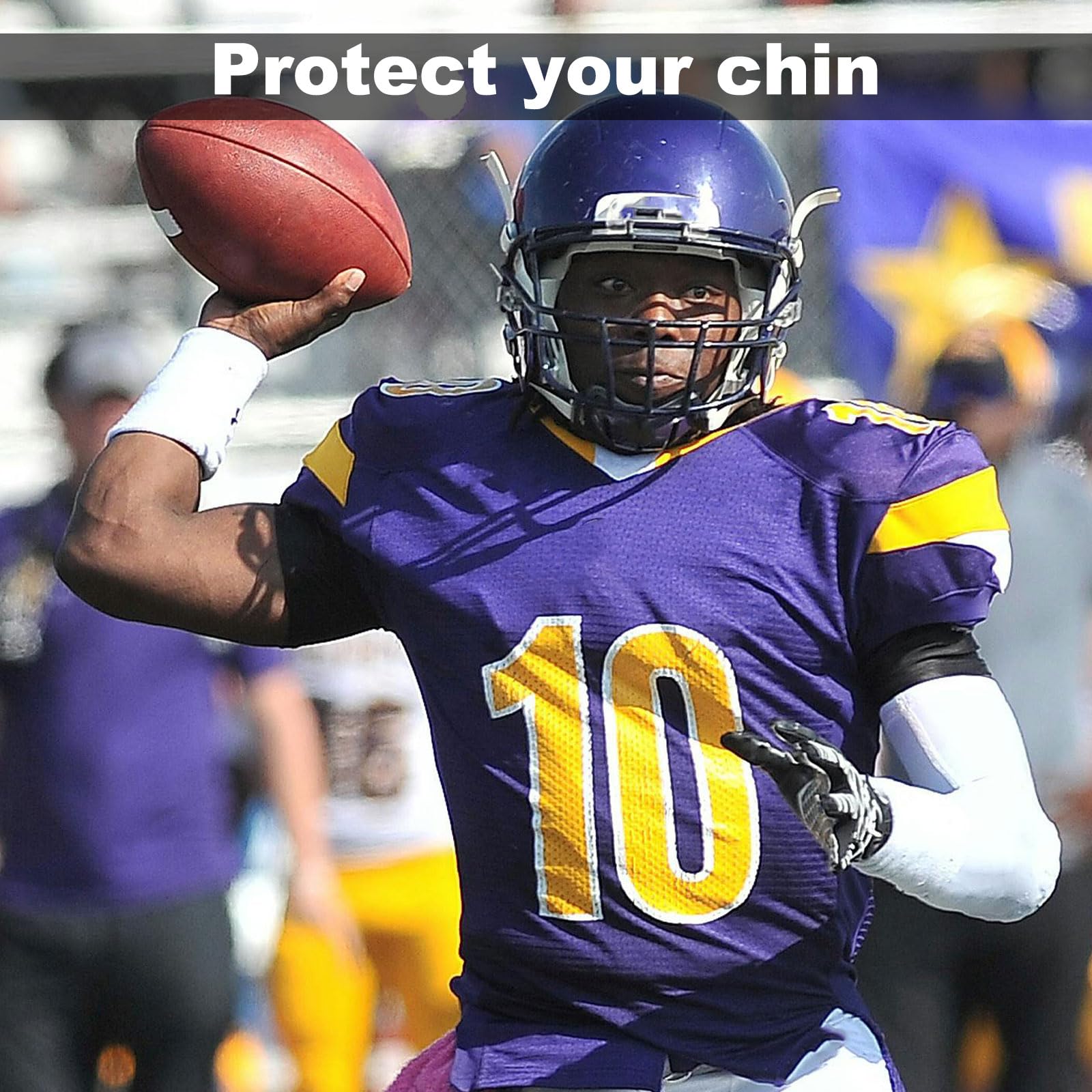 4 Mentoniere Per Casco Da Softball - Ricambio In EVA - 10,5x5,8 Cm - Uomo, Donna, Ragazzi - Foto 5