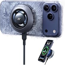 Magnetic Wireless Charger with Active Semiconductor Cooling System,15W Qi2 MagSafe Fast Charging Pad for Gaming & Live Streaming, Phone Cooler for Video Recording for iPhone 17 16 15 14 13 12 Series