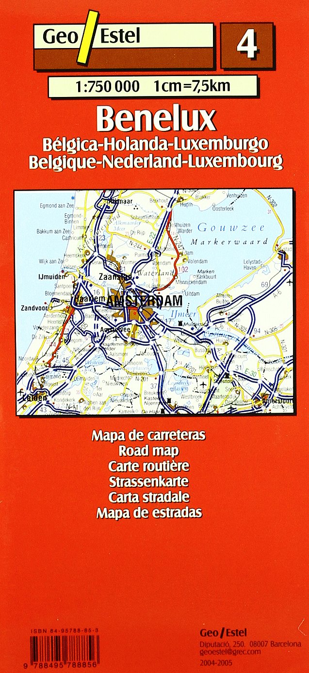 Mapa carreteras Bélgica-Holanda-Luxemburgo(grandes rutas)