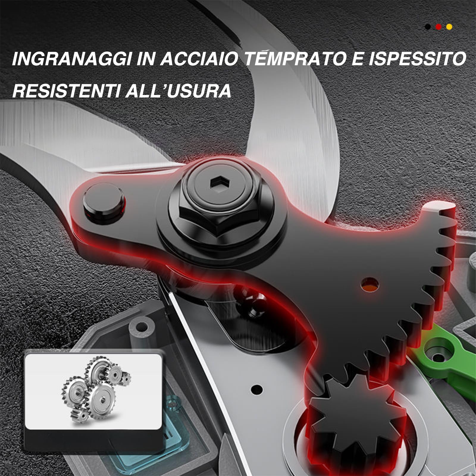 Forbici Da Potatura Elettriche VOLTIX - Taglio Fino A 25mm, Con 2 Batterie, Per Alberi Da Frutto, Viti E Giardinaggio