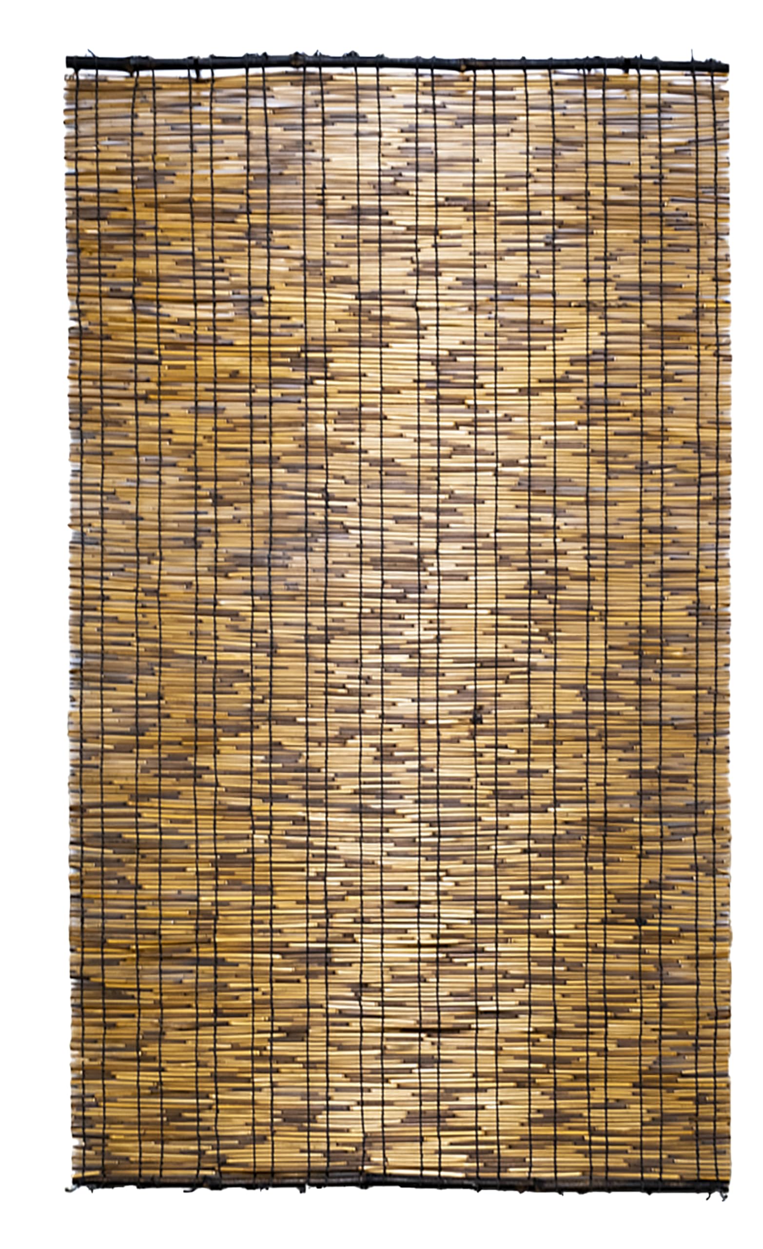 こだわりいぶし すだれ 88×157㎝ 天然黒丸竹を使用 ブラウン 水勘製簾所