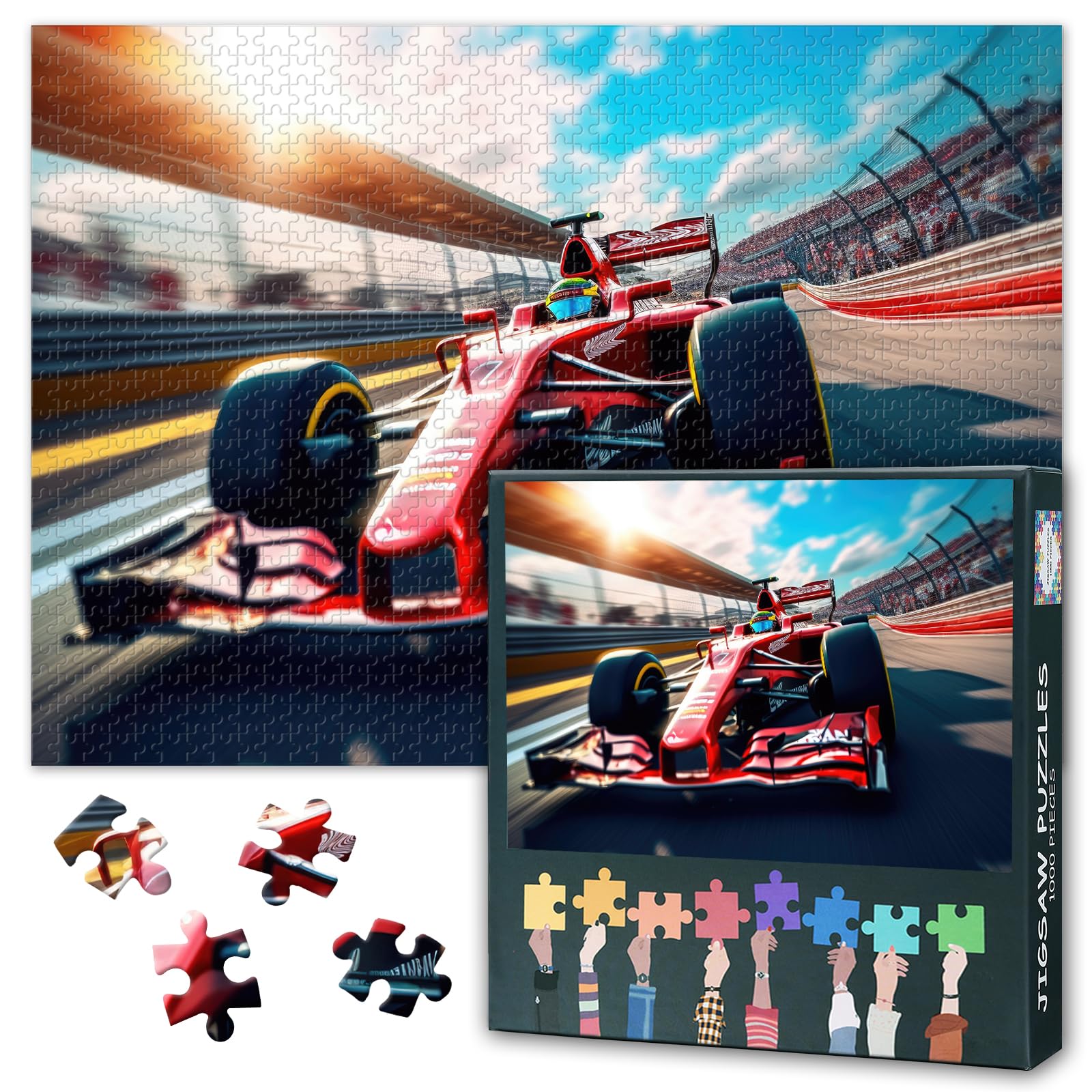 1000 Piece Puzzle for Adults - F1 Jigsaw Puzzle - Motorsport Car Theme