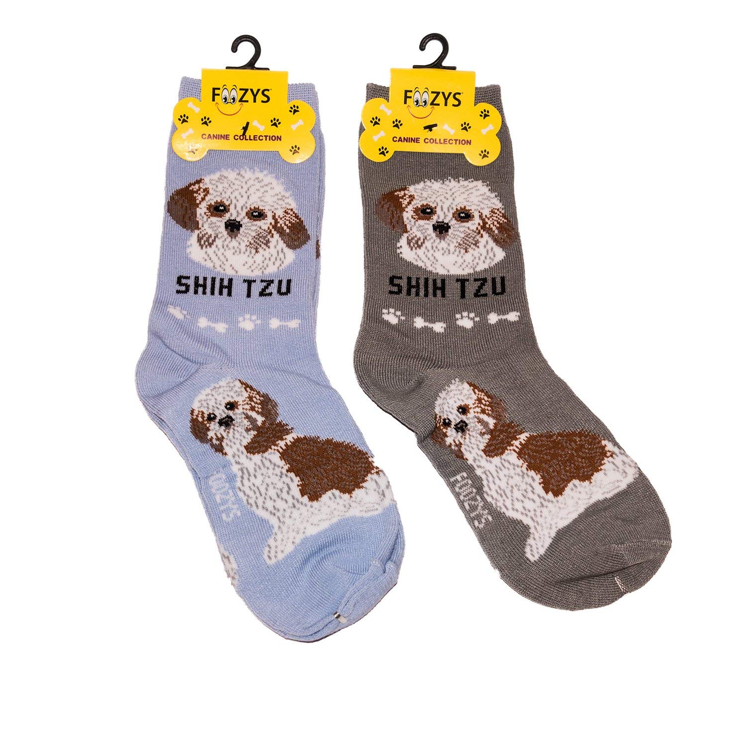 Foozys 2 pares de calcetines unisex Crew para perros pequeños