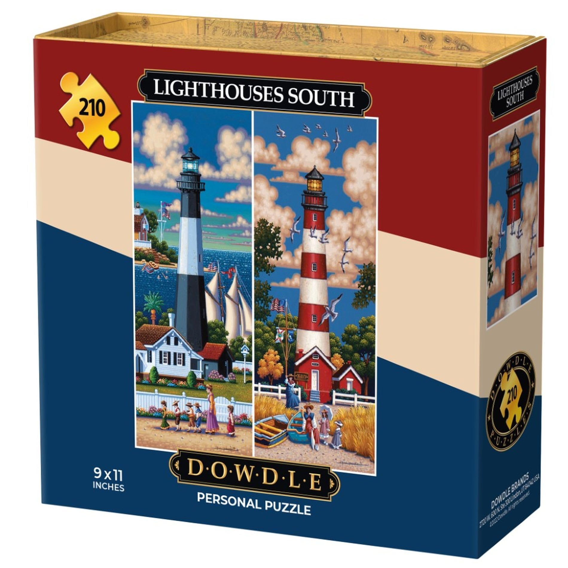 D·O·W·D·L·EDowdle Personal Puzzle - Lighthouses South - 210 Piece