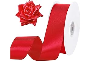 Double-Faced Red Satin Ribbon: Enhance Your Crafts, Gifts, and Celebrations