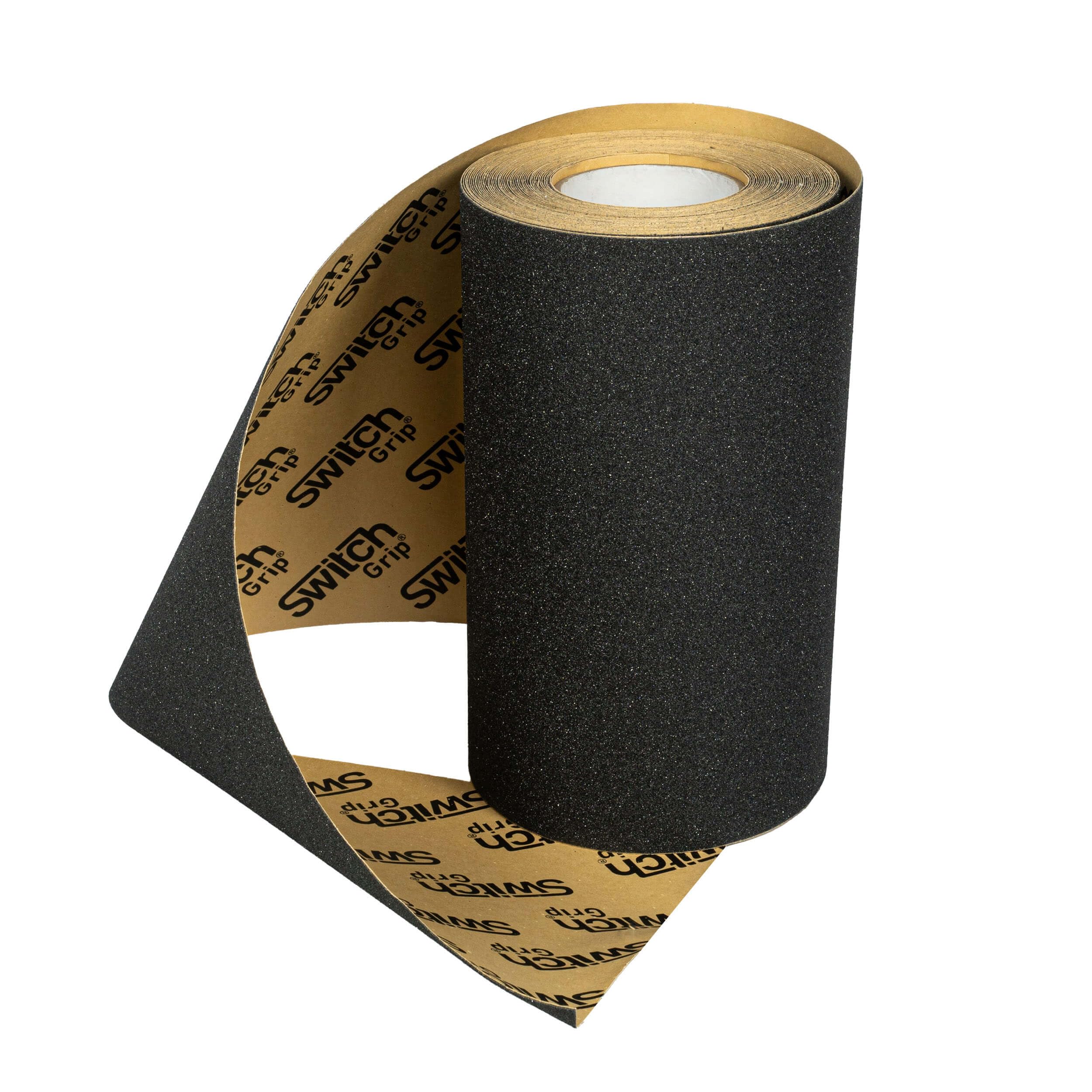 Switch GRIPTAPE Skate Planche à roulettes - Bande antidérapante - Papier abrasif - Pour escaliers - Accessoire de skateboard - Imperméable - Antidérapant - Transparent - Noir - 23 cm x 18 m