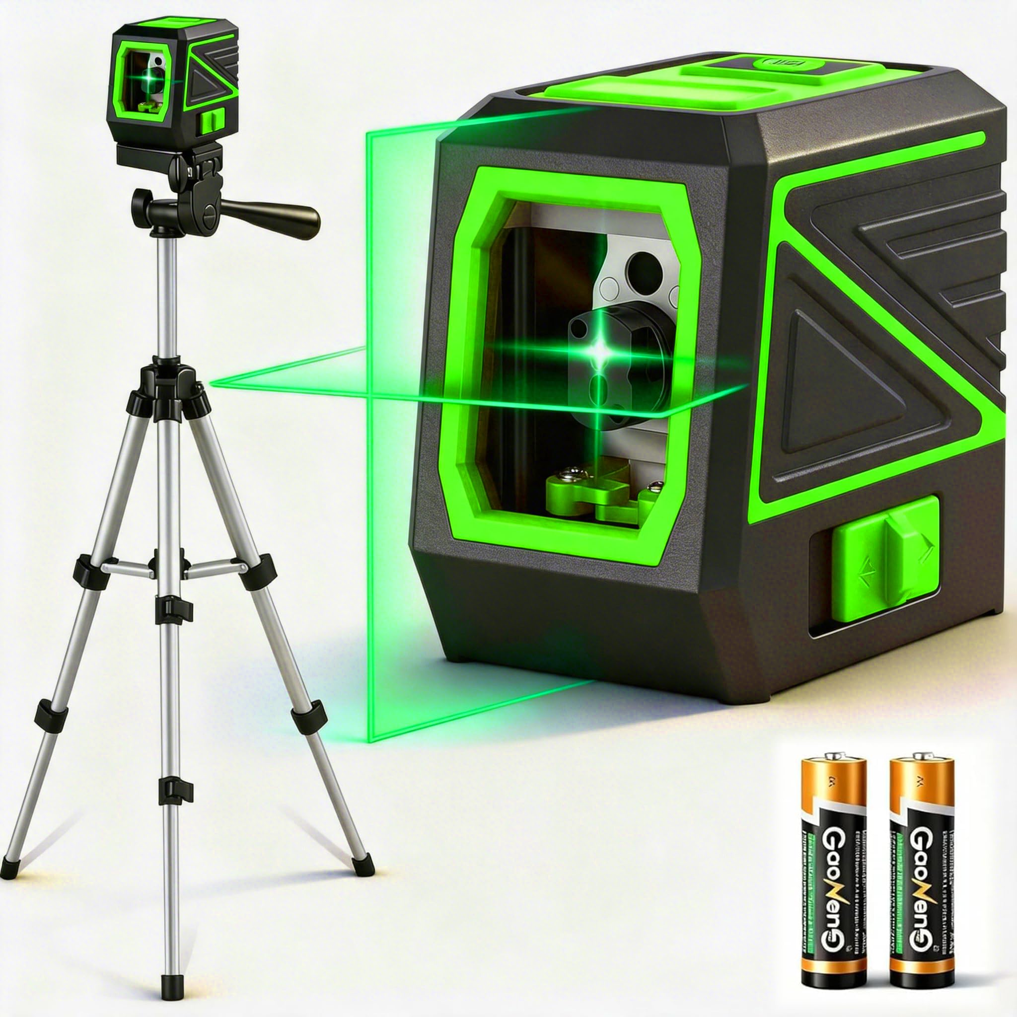 Laser Level with Tripod, 100 feet Green Cross Line Self Rotary
