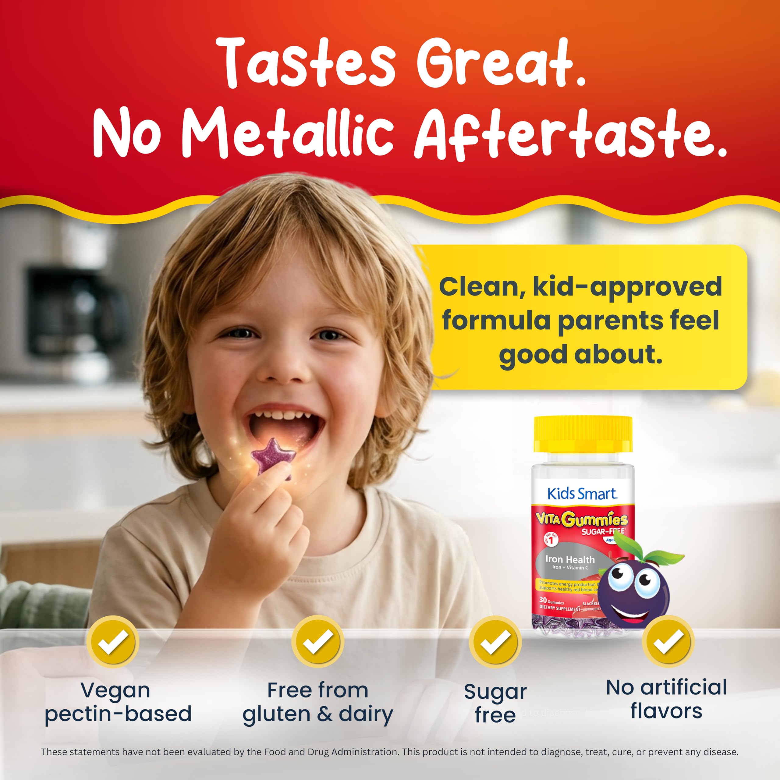 KIDS SMART Iron Health Gummies, Iron + Vitamin C, Energy & Immune, Kids 3+ — Amazon image 4