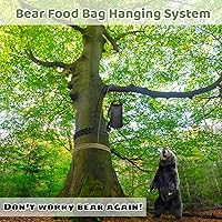 Vista 5 de Sistema de colgar bolsas de comida para osos, kit ultraligero para bolsas de oso de campamento que incluye bolsa de oso impermeable de 10 L, sistema