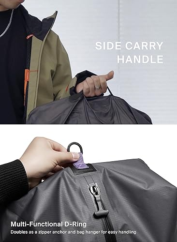 Miniatura 6 de Black Voyage Bolsa de Viaje Reutilizable de Compresión al Vacío para Maleta de Mano y Mochila, Reciclada IP67 Impermeable Ahorradora de Espacio Gris