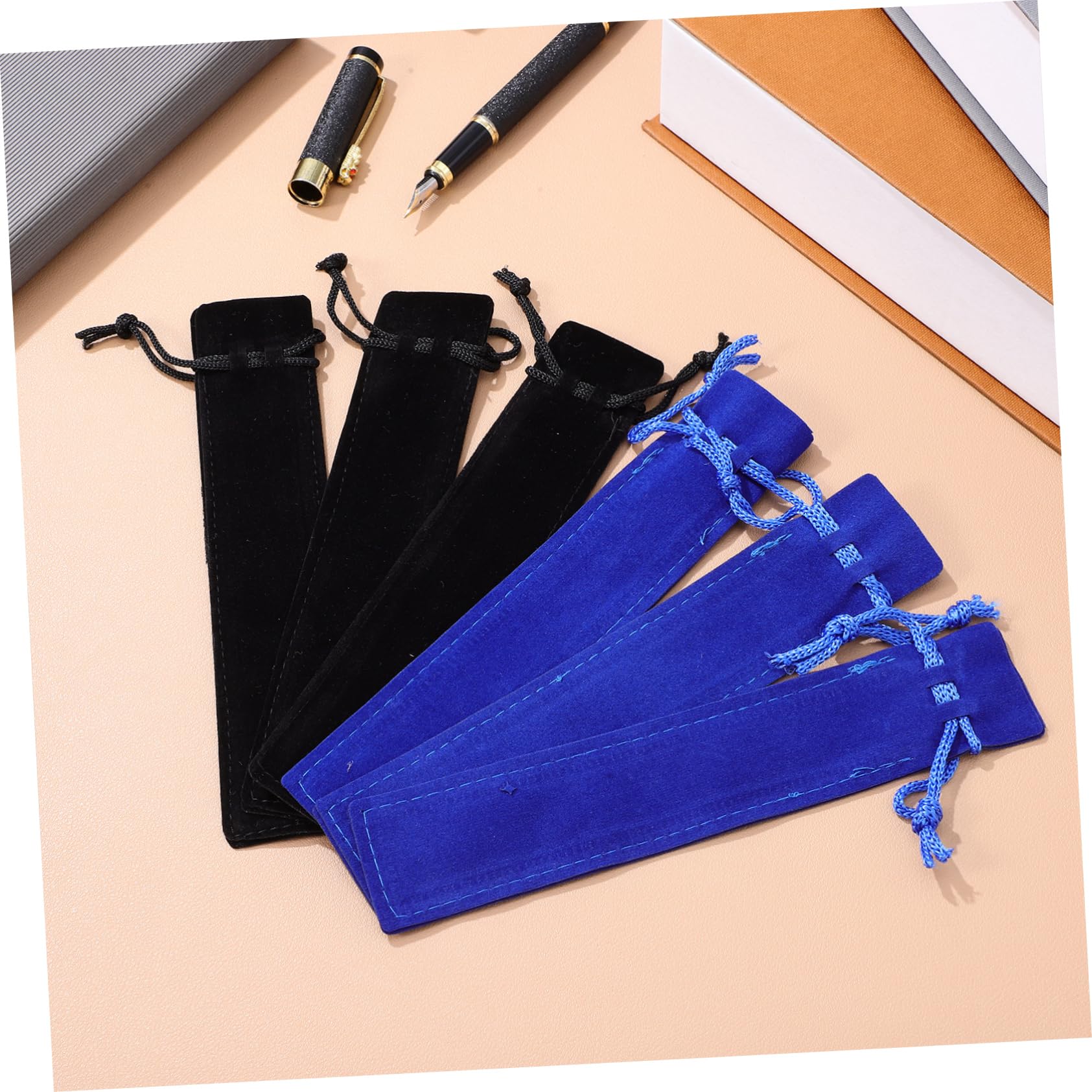 EXCEART 4 Ensembles Porte-Stylo À Cordon Étui À Crayons Sacs À Stylos Simples Gel Sacoche Rangement Sacoche De Rangement Pochettes pour Stylos Sacs De Rangement pour Stylos 50 Pièces * 4
