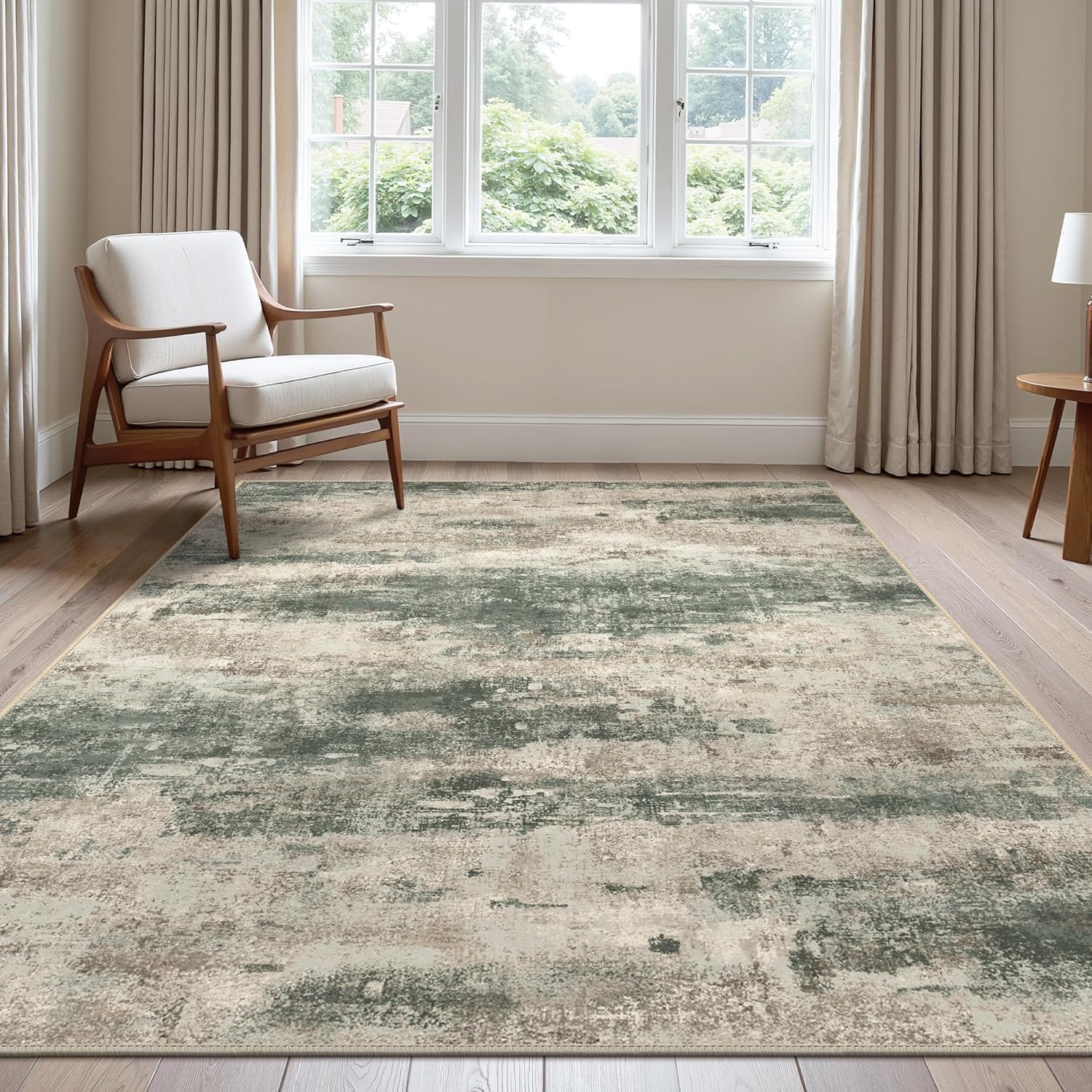 Tapis salle a manger lavable pour un grand salon convivial 200x250