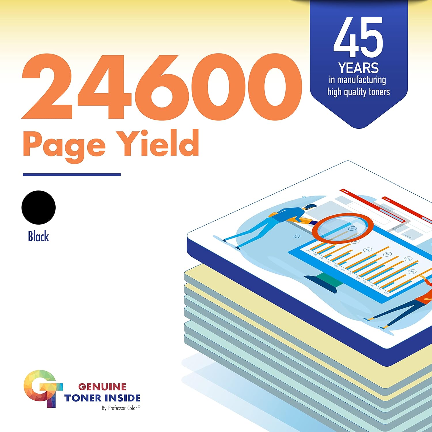 Authеntіс Crаzу Dеаlѕ Professor Color Re-Coded OEM Toner Cartridge Replacement for Xerox VersaLink B400/B405 | 106R03584 - Extra High Capacity Black (24,600 Pages)