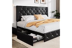 Allewie Leather Bed Frame King - Sophisticated Sleep Sanctuary