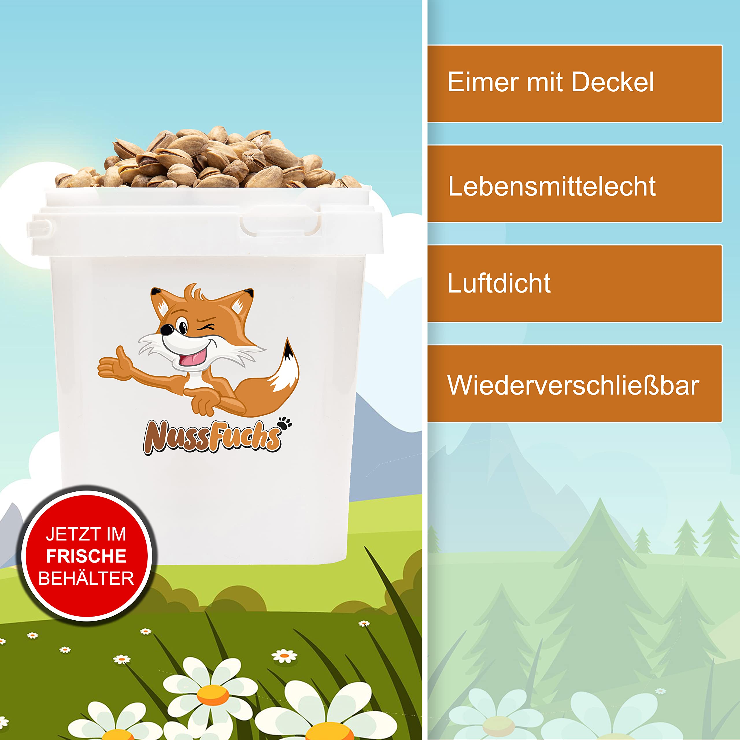 Pistazien Pistazienkerne geröstet & gesalzen 2,5kg - mit Schale knackige Kerne mit intensiv nussigen Aroma - ganze Pistazienkerne gesalzen vegan ungeschwefelt - 100% Natural aus Kalifornien (2,5kg)