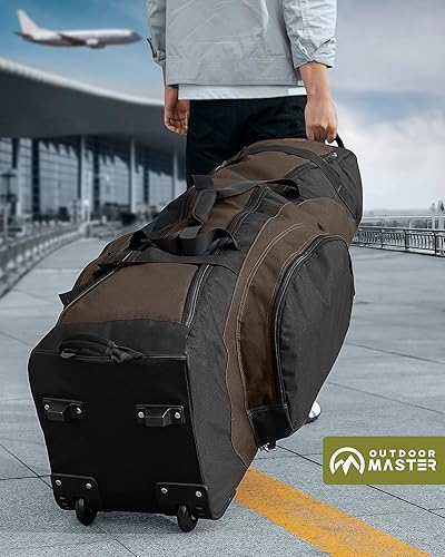 Miniatura 7 de OutdoorMaster Bolsa de viaje de golf acolchada con ruedas reforzadas, 900D Oxford resistente al desgaste e impermeable, funda de viaje de golf de