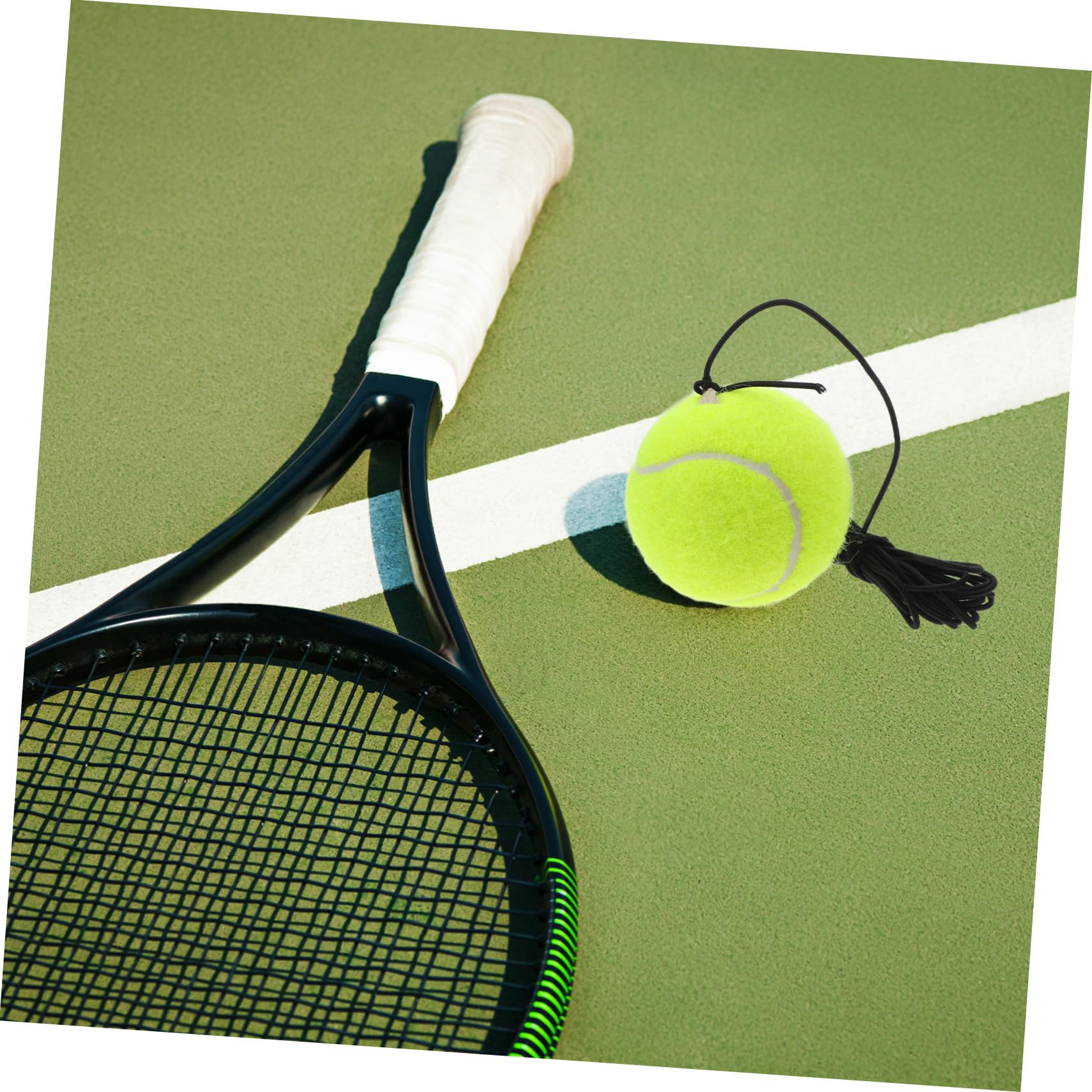 Healeved 5 Piezas Entrenador de Tenis Portátil con Pelota y Cuerda Elástica para Práctica Individual Base Estable de Resistente para Entrenamiento y Mejora de Habilidades para Principiantes
