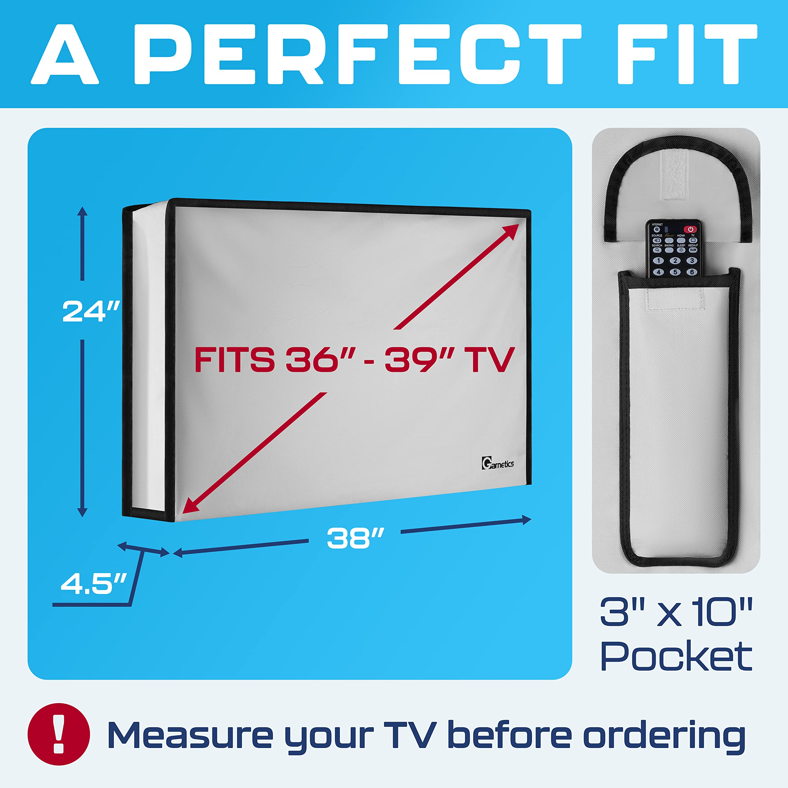 Housse TV Extérieur 48 Pouces - Protection étanche 600D Pour Télés 46 à 48", Résiste Aux UV Et Intempéries
