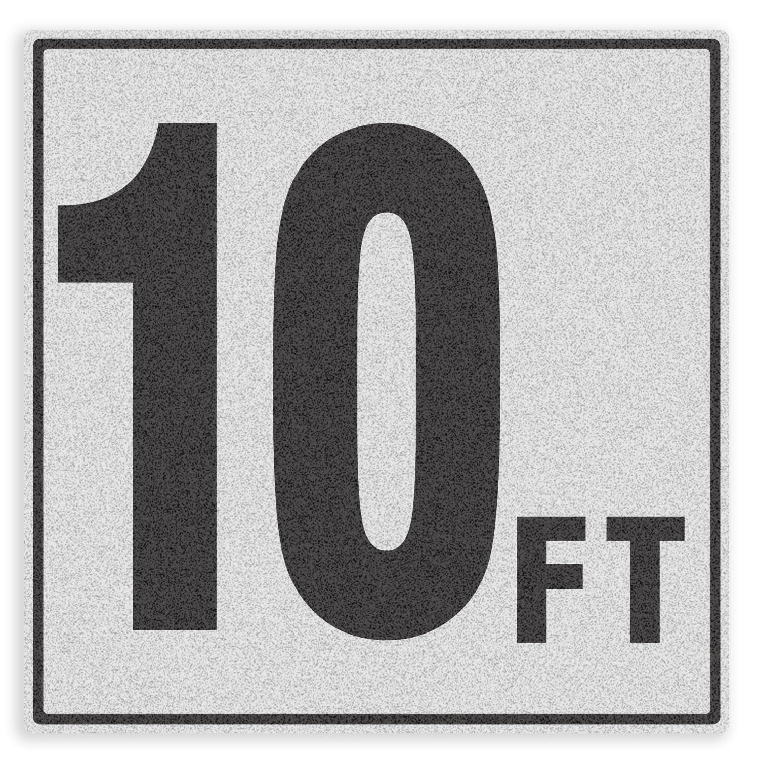 10FT Pool Depth Markers - Joyfulmap 1 Pack 6x6 IN Vinyl Pool Stickers - Adhesive Swimming Pool Number Markers - Safety Signage for Pool Decks - Waterproof Pool Depth Indicator