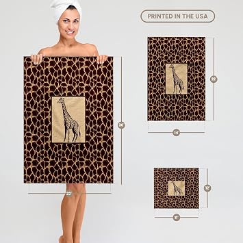 3dRose Doreen Erhardt Animal Print 11x12 Wash Cloth for Face and Body