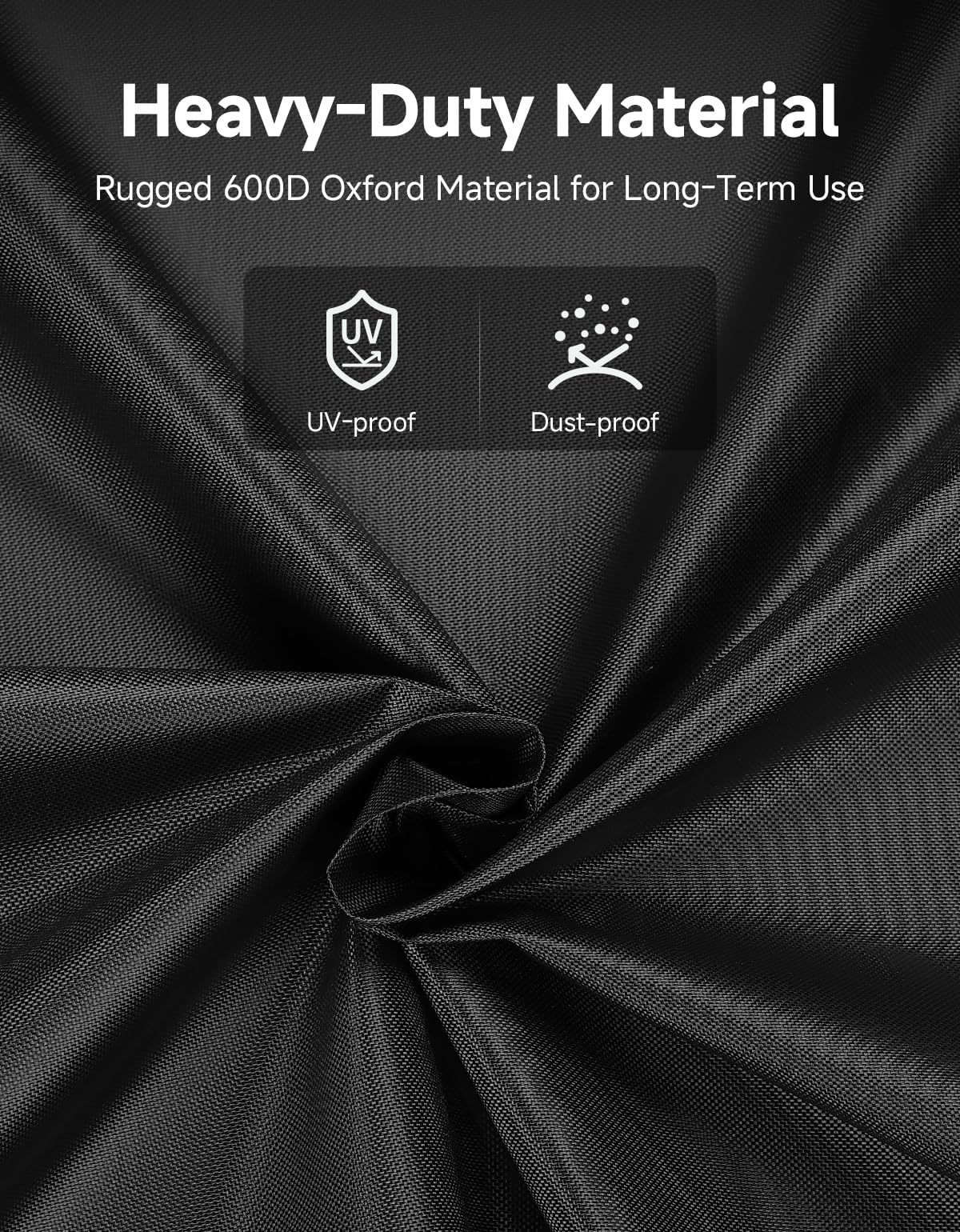 KEMIMOTO 600D Oxford Wasserdicht Rasenmäher Abdeckung Universal Schutzhülle UV-Beständig reflektierende Gurte Aufhängeöse