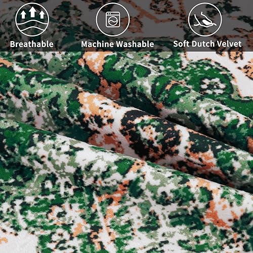 Miniatura 6 de ASPMIZ Juego de 2 fundas de almohada bohemias de 18 x 18 pulgadas, almohadas decorativas de terciopelo con diseño étnico verde navideño para sofá,