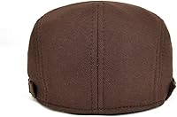 Vista 47 de VOBOOM Hombres Newsboy Cap Algodón Flat Ivy Gatsby Driving Hat Negro