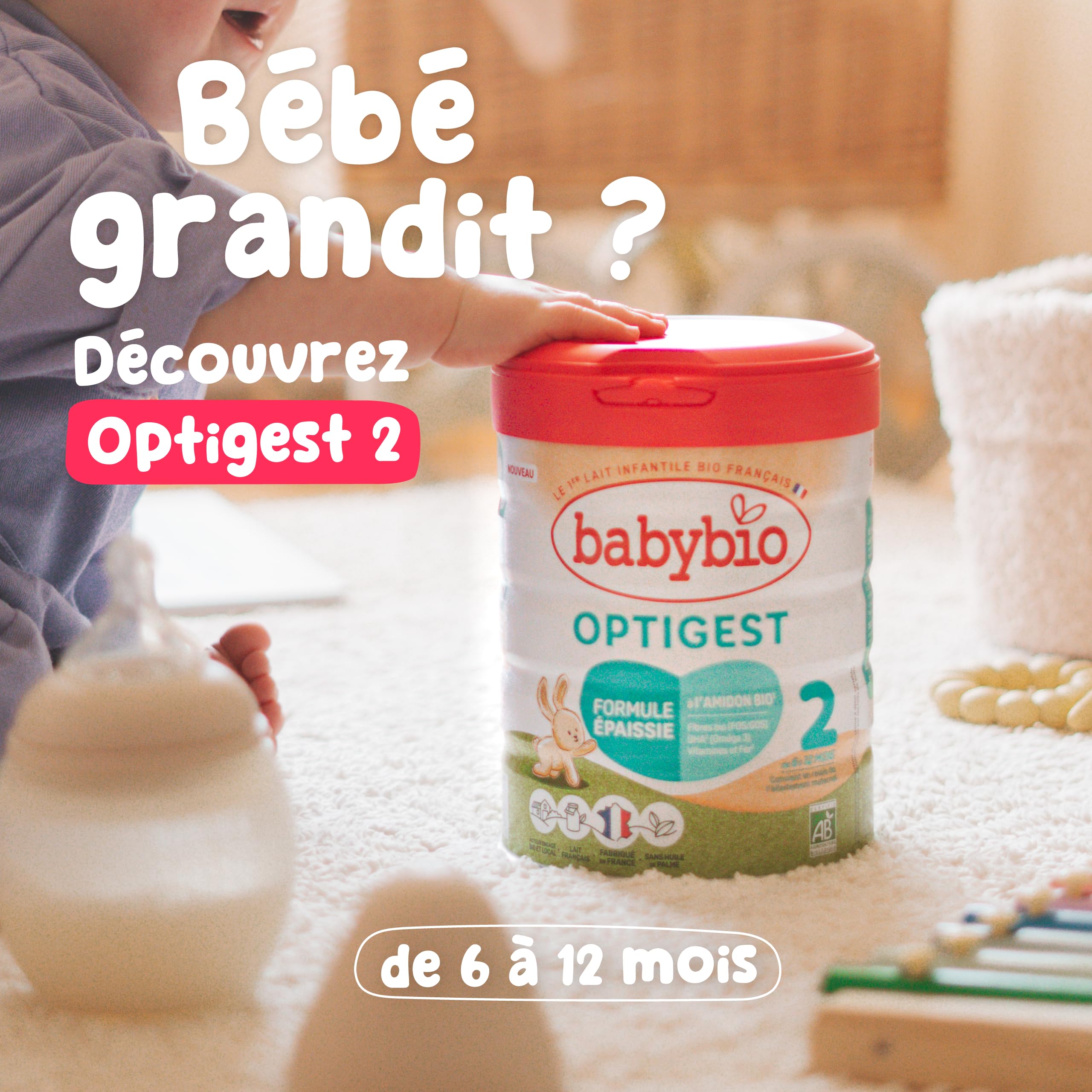 Babybio Optigest 1er âge de 0 à 6 mois 800g