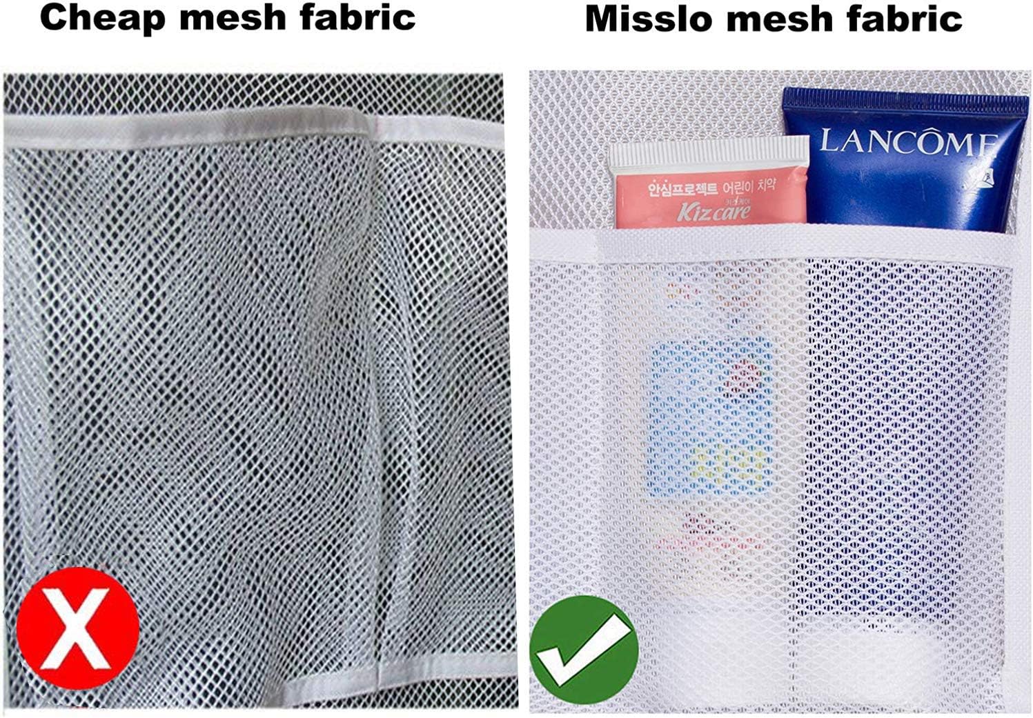 MISSLO Shower Caddy Organizer 5 Pockets Roll up Hanging Bathroom Accessories Storage for Camper, RV, Gym, Cruise, Cabin, College Dorm Shower, Small