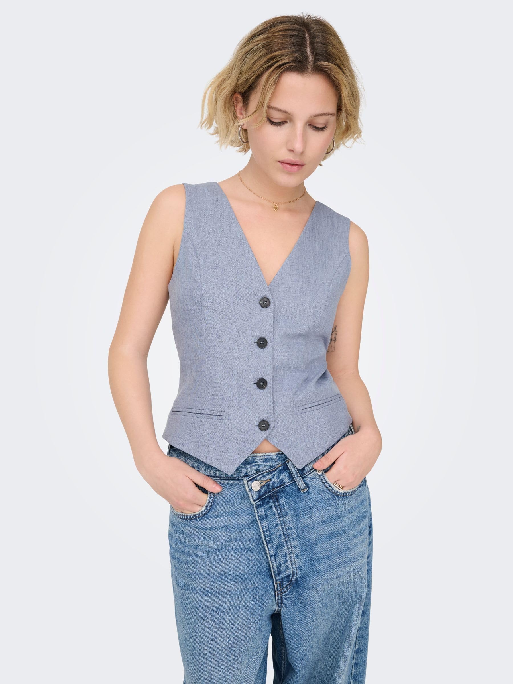 ONLY Onllinda S/L Mel Fit Waistcoat Tlr Noos Onllinda S/L Mel Fit Waistcoat Tlr Noos Femme (lot de 1)