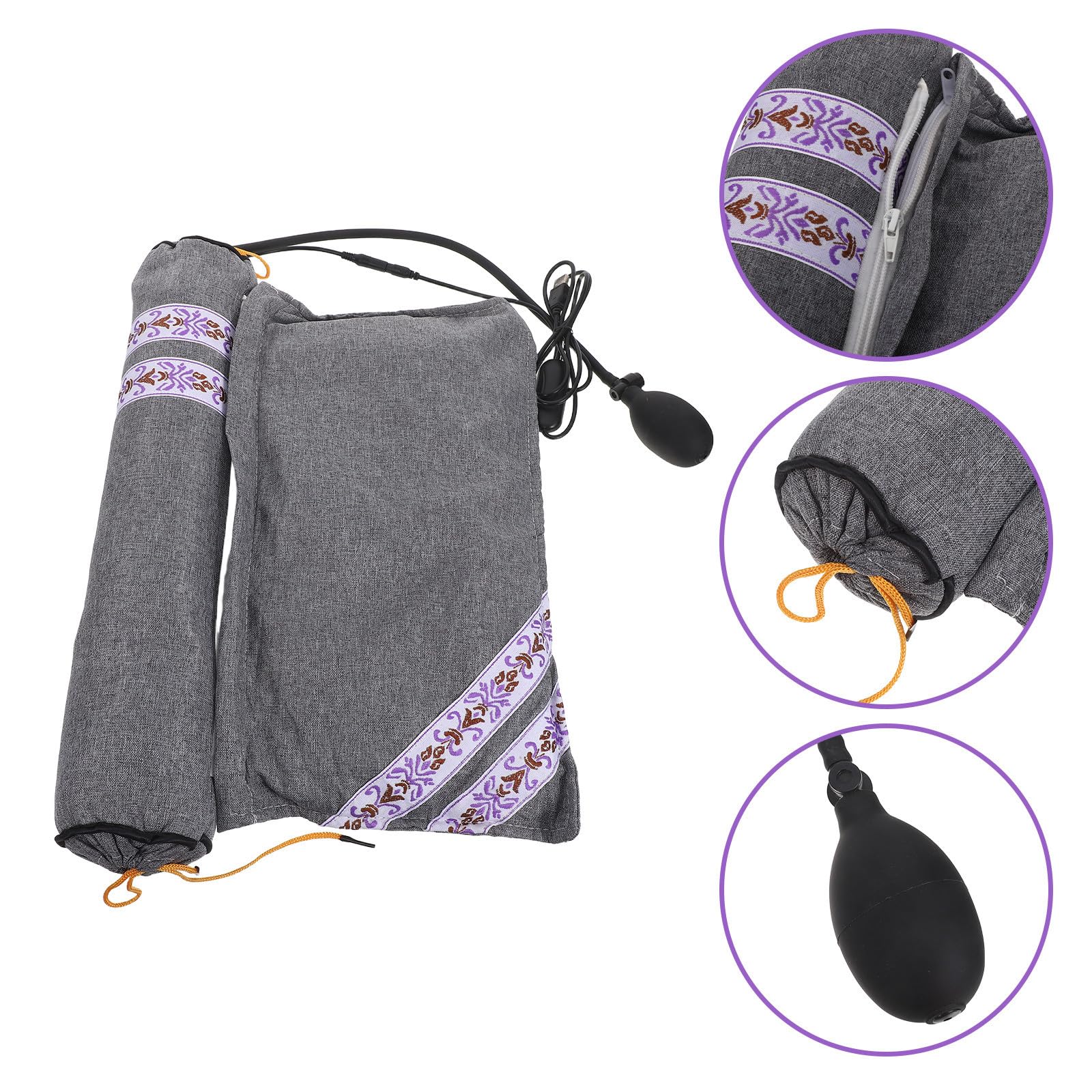 ABOOFAN Cuscino Cervicale Riscaldante Usb, Cuscino Caldo per Collo, Tessuto in Cotone, Copertura Rimovibile e Lavabile, per Lavoro e Viaggio, per Familiari